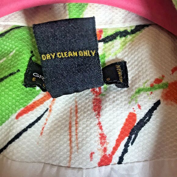 Grace Elements Woman's Multicolor Floral Cotton Blend Blazer Size 18W - Picture 8 of 8